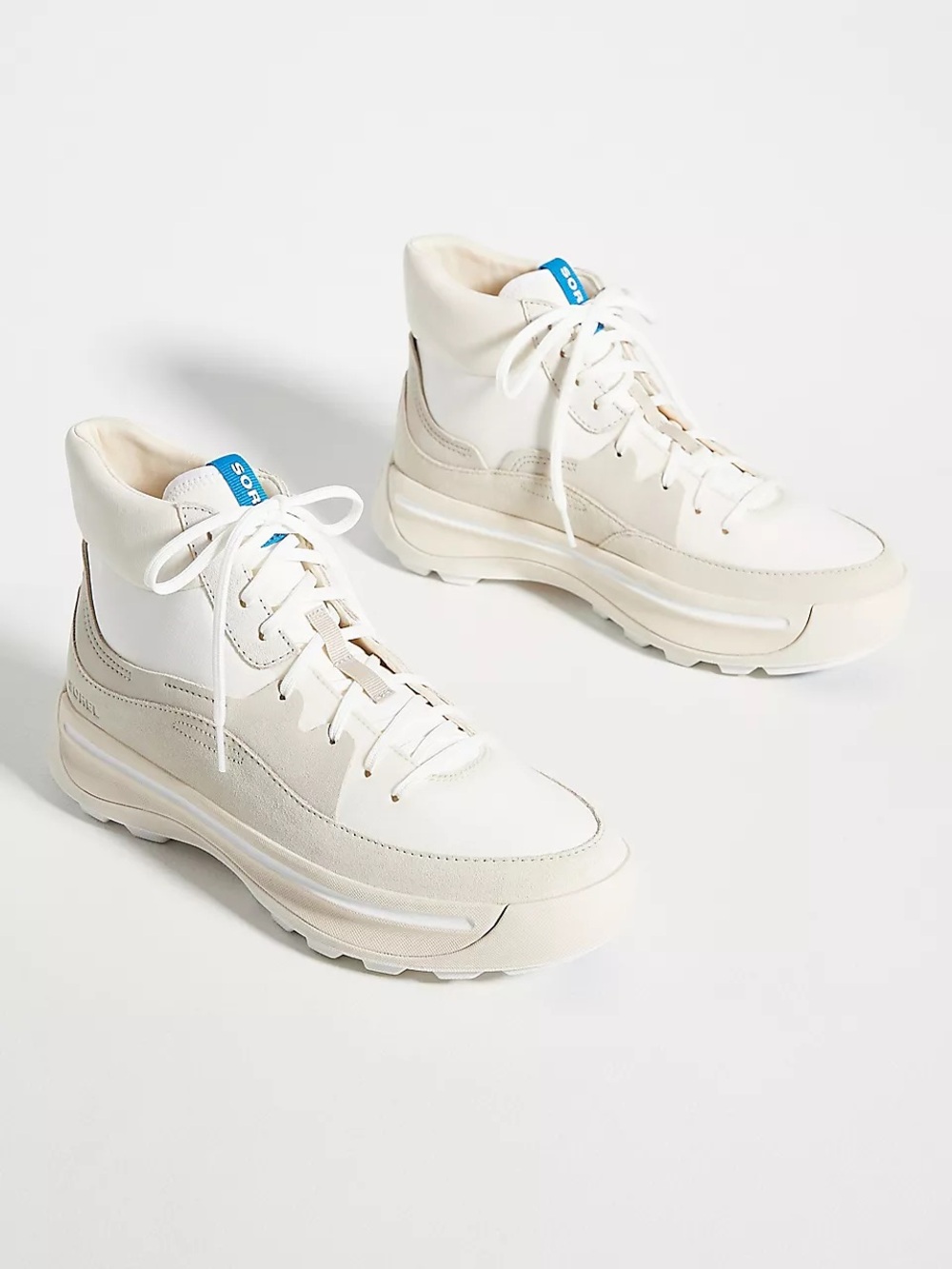 Sorel Ona 503 mid cream platform leather suede chunky sneakers size women’s 7